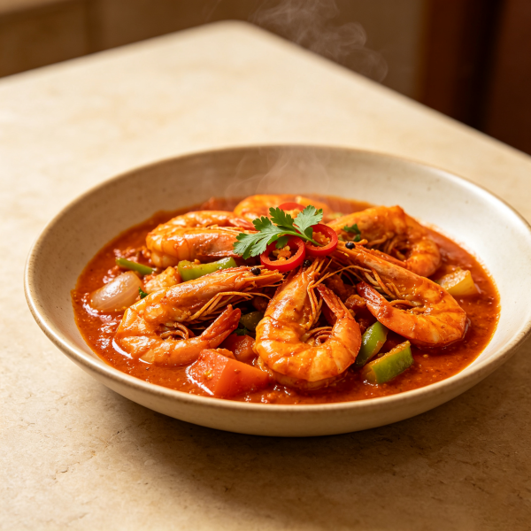 Saffron Bowl (14) King Prawn Jalfrezi