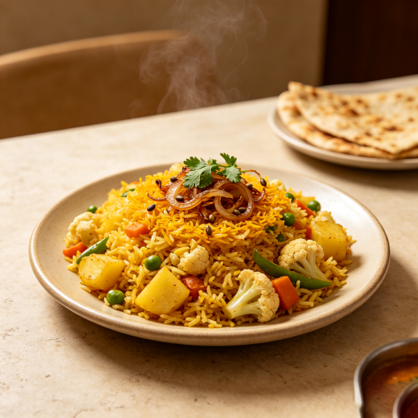 Saffron Bowl (55) Vegetable Biryani