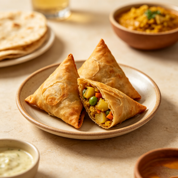 Saffron Bowl (6) Vegetable Samosa