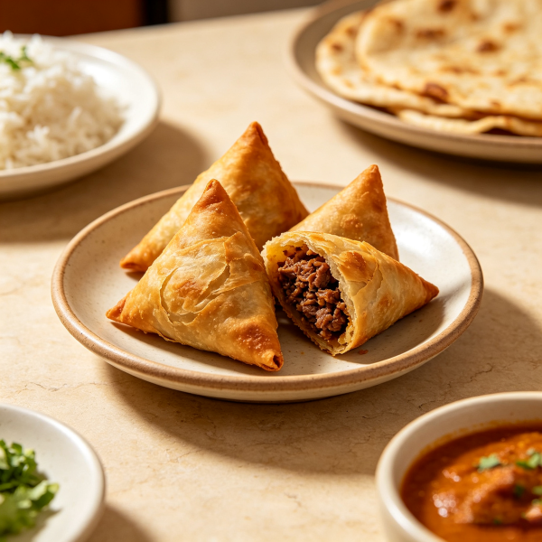 Saffron Bowl (7) Meat Samosa